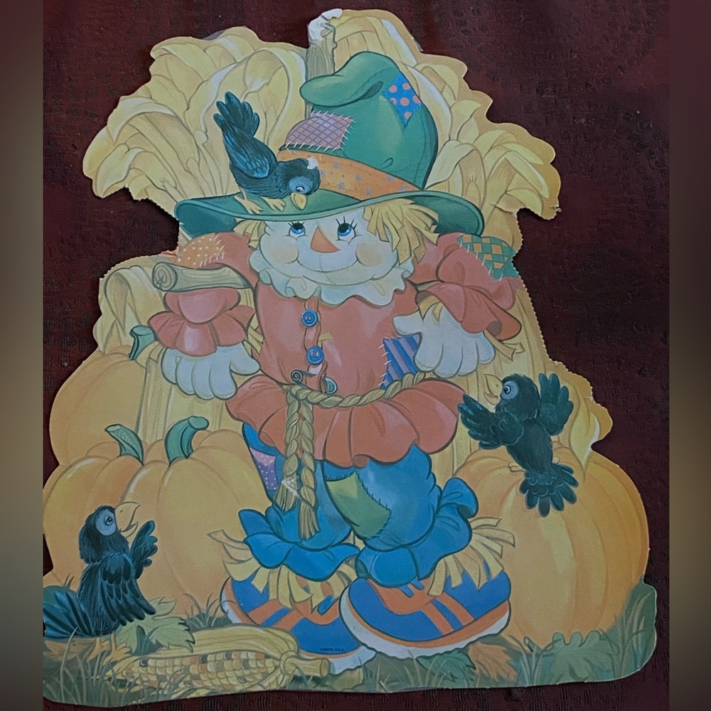 Vintage Eureka brand Die Cut Scarecrow
